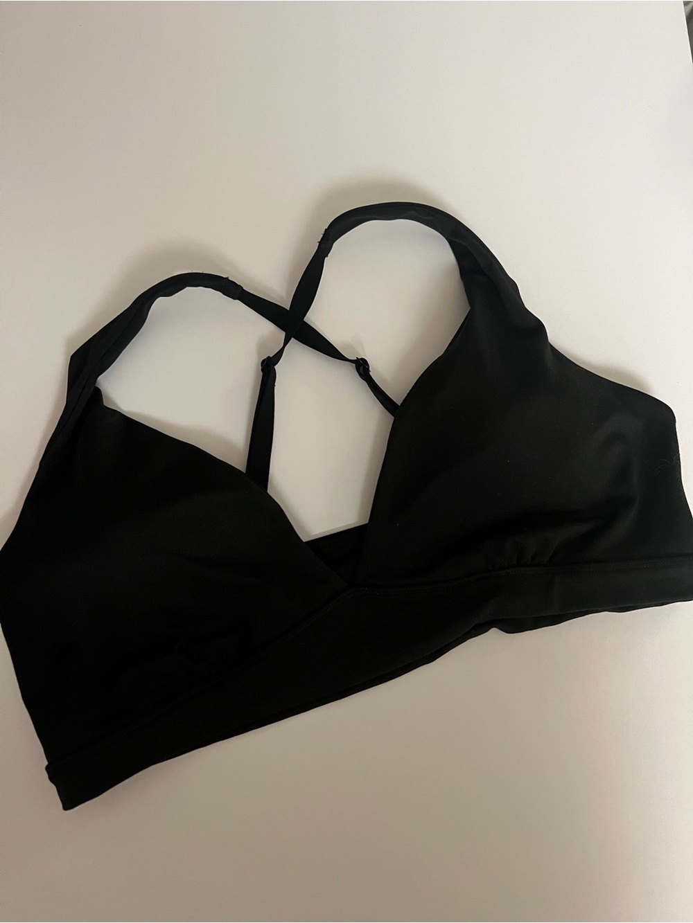 Victoria's Secret Black Wireless Bralette with Adjustable Straps pink relay